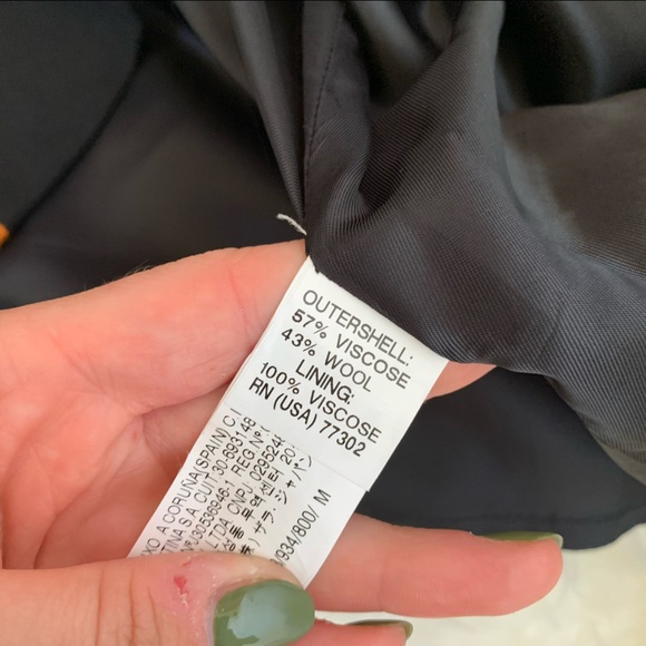 Zara woman mod colorblock wool blend mini skirt size medium - Picture 7 of 8